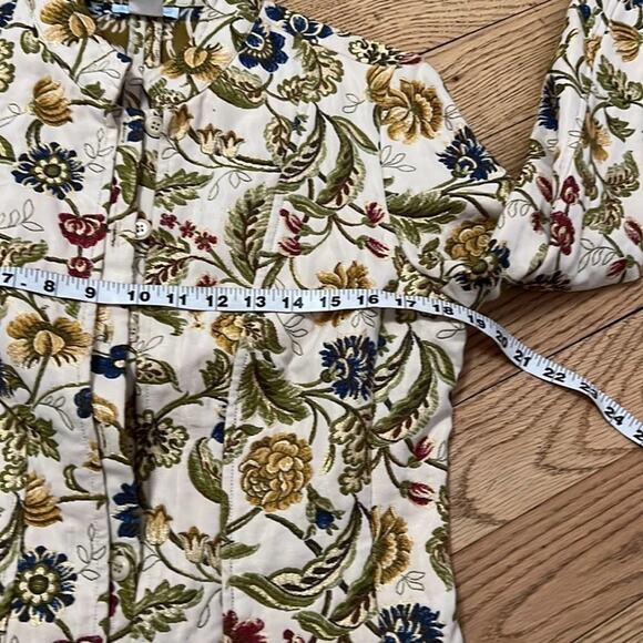 & TROUSERS DANIELLE M FLORAL TAPESTRY BROCADE BLAZER SZ 6 - Picture 5 of 6